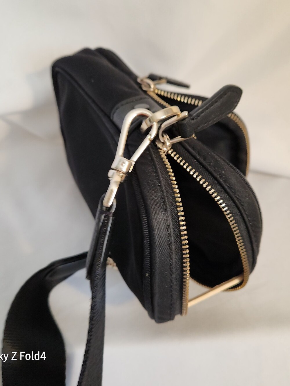 Kate Spade Black Nylon Mini Crossbody Pouch with Gold Logo - Picture 7 of 8